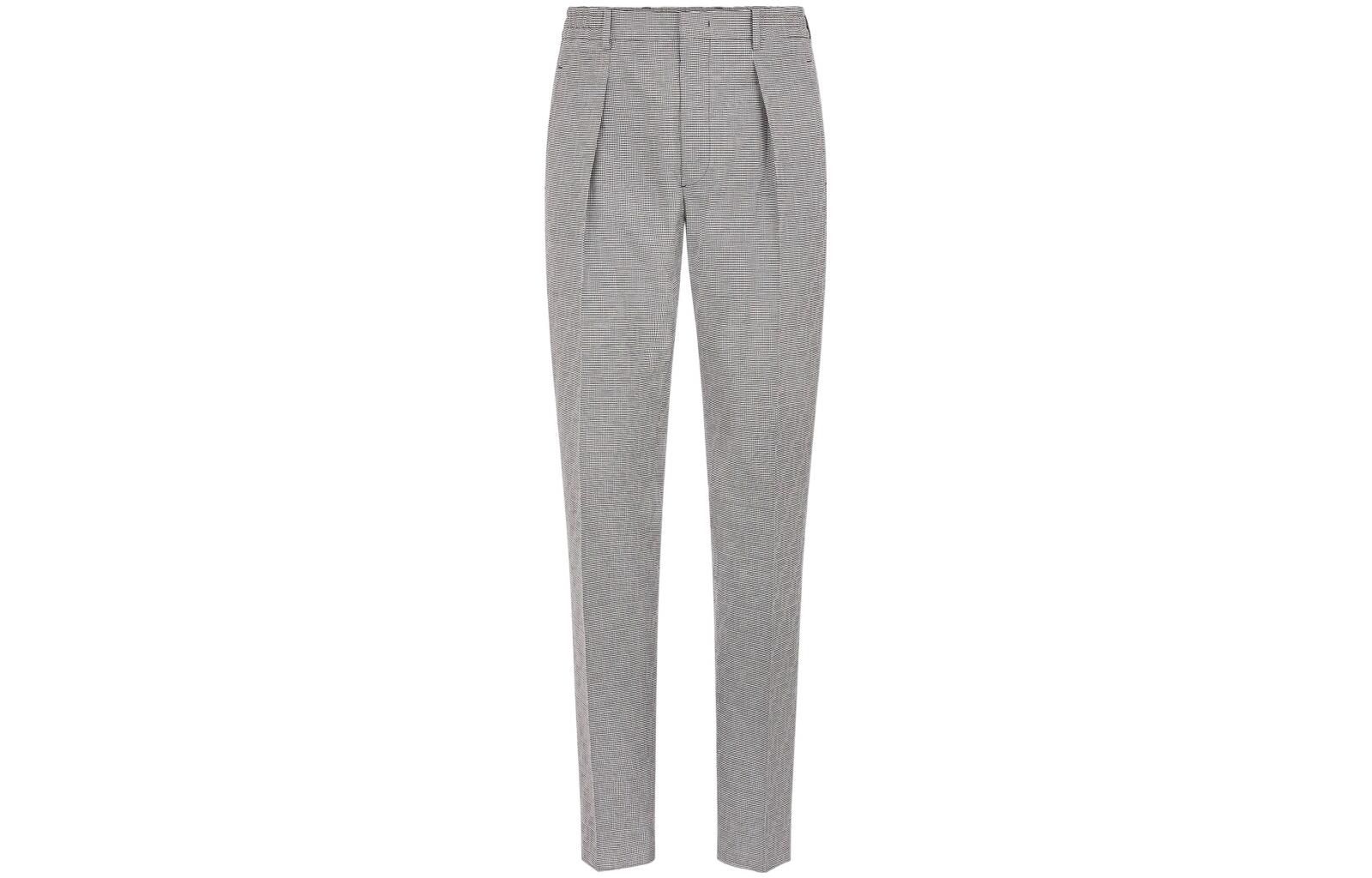 FENDI FW22  Plaid Solid Straight Casual Pants Multi-color FB0767AKC4F0W90