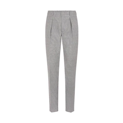 FENDI FW22 Plaid Solid Straight Casual Pants Multi-color FB0767AKC4F0W90