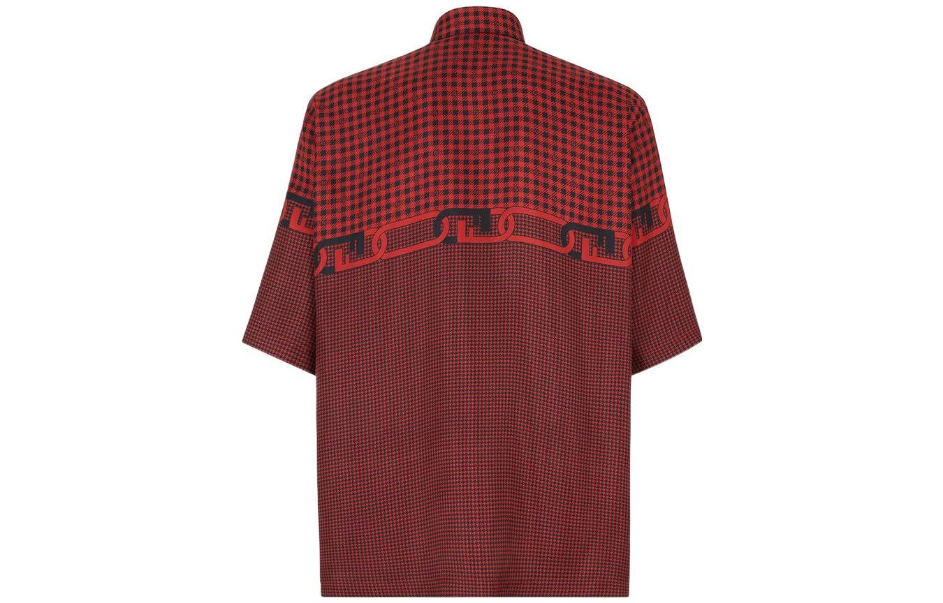 Lookbook 芬迪 FW22 红色格纹短袖纽扣衬衫. FS0795AL2KF01VC