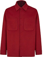 FENDI FW22 Red Reversible Solid Logo Jacket with Pocket and Single Button. FW1077AL57F1I8K FENDI FW22 Red Reversible Solid Logo Jacket with Pocket and Single Button. FW1077AL57F1I8K