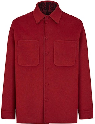FENDI FW22 Red Reversible Solid Logo Jacket with Pocket and Single Button. FW1077AL57F1I8K Buy FENDI FW22 Red Reversible Solid Logo Jacket with Pocket and Single Button. FW1077AL57F1I8K
