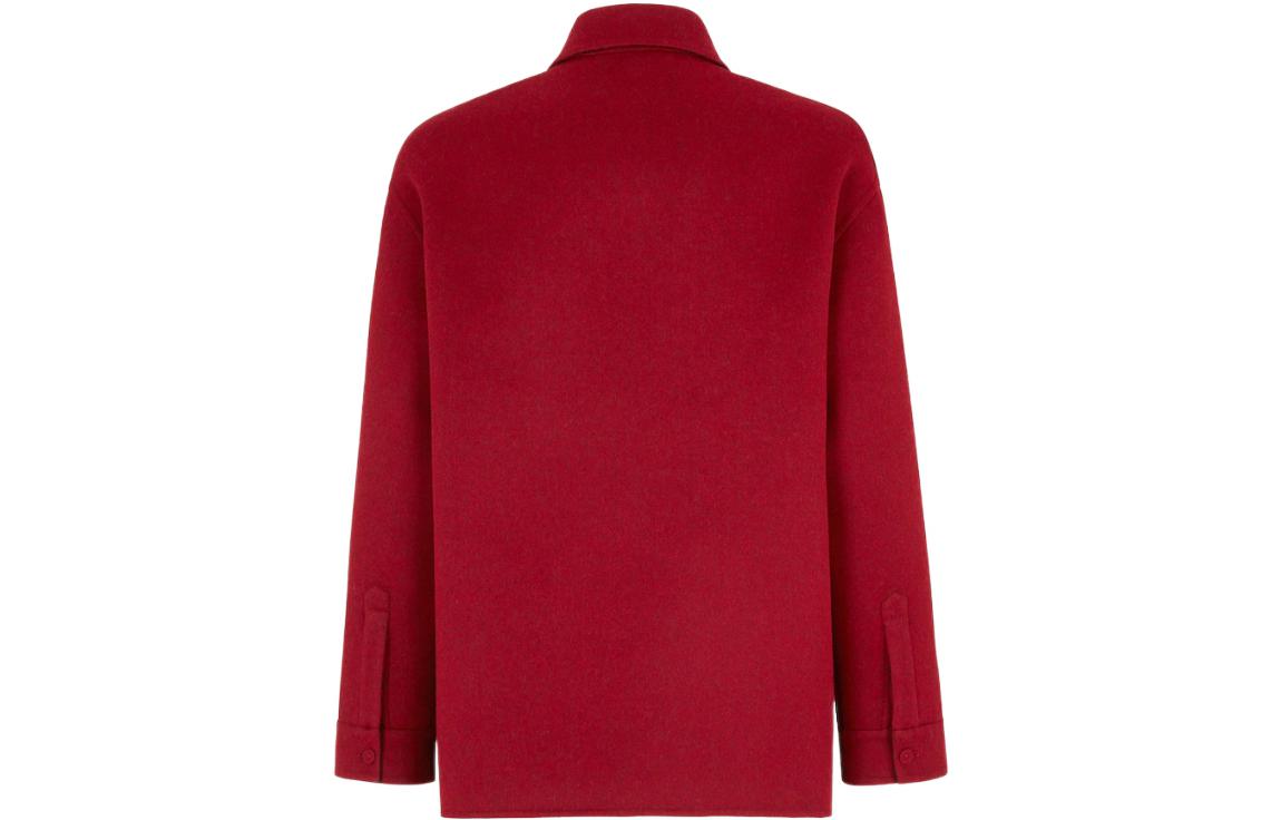 Lookbook FENDI FW22红色双面Logo夹克 带口袋单纽扣设计外套。 FW1077AL57F1I8K