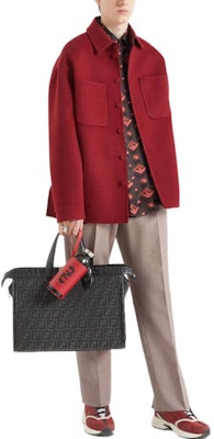 FENDI FW22 Red Reversible Solid Logo Jacket with Pocket and Single Button. FW1077AL57F1I8K Purchase FENDI FW22 Red Reversible Solid Logo Jacket with Pocket and Single Button. FW1077AL57F1I8K