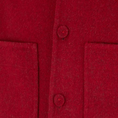 FENDI FW22 Red Reversible Solid Logo Jacket with Pocket and Single Button. FW1077AL57F1I8K 1
