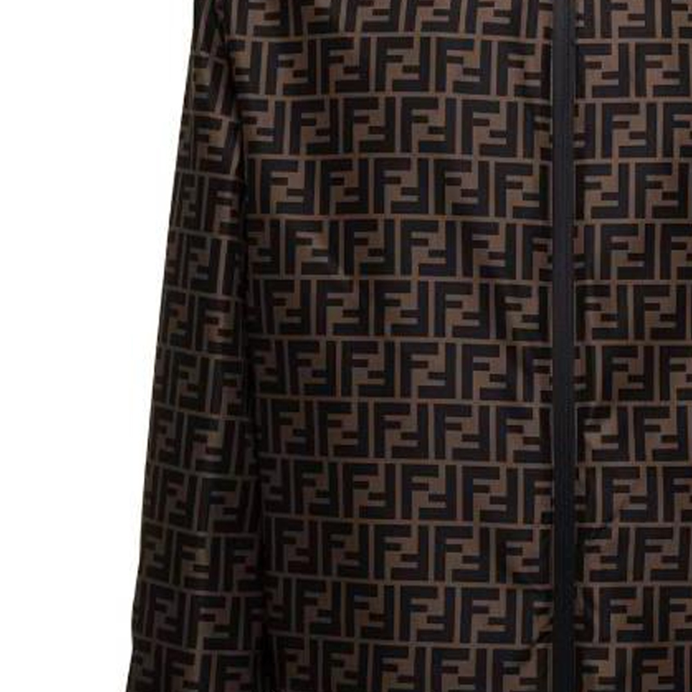 Sizing 芬迪 FW22 可翻转Logo印花连帽夹克 棕色. FAA615AKH1F13IZ