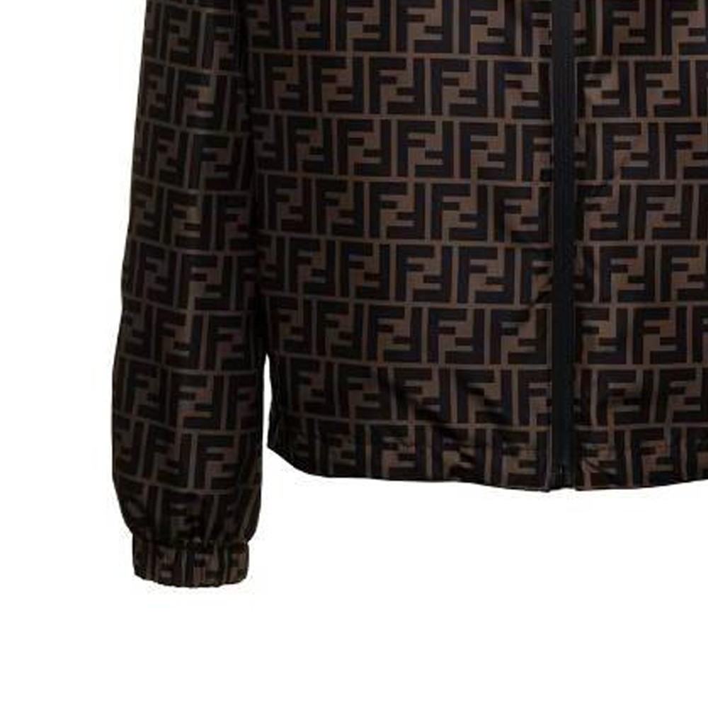 Cheap 芬迪 FW22 可翻转Logo印花连帽夹克 棕色. FAA615AKH1F13IZ