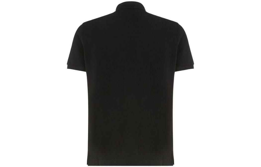 Lookbook 펜디 FW22 솔리드 컬러 캐주얼 블랙 폴로 셔츠. FY0985AL0GF0QA1