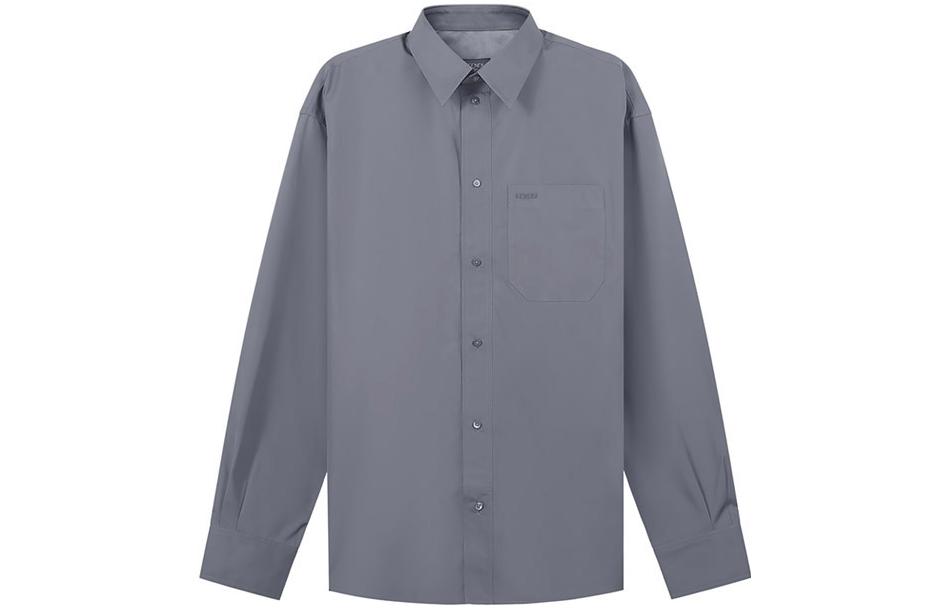 Order FENDI FW22 深灰色純色長袖襯衫 FS1016AITEF0DUC