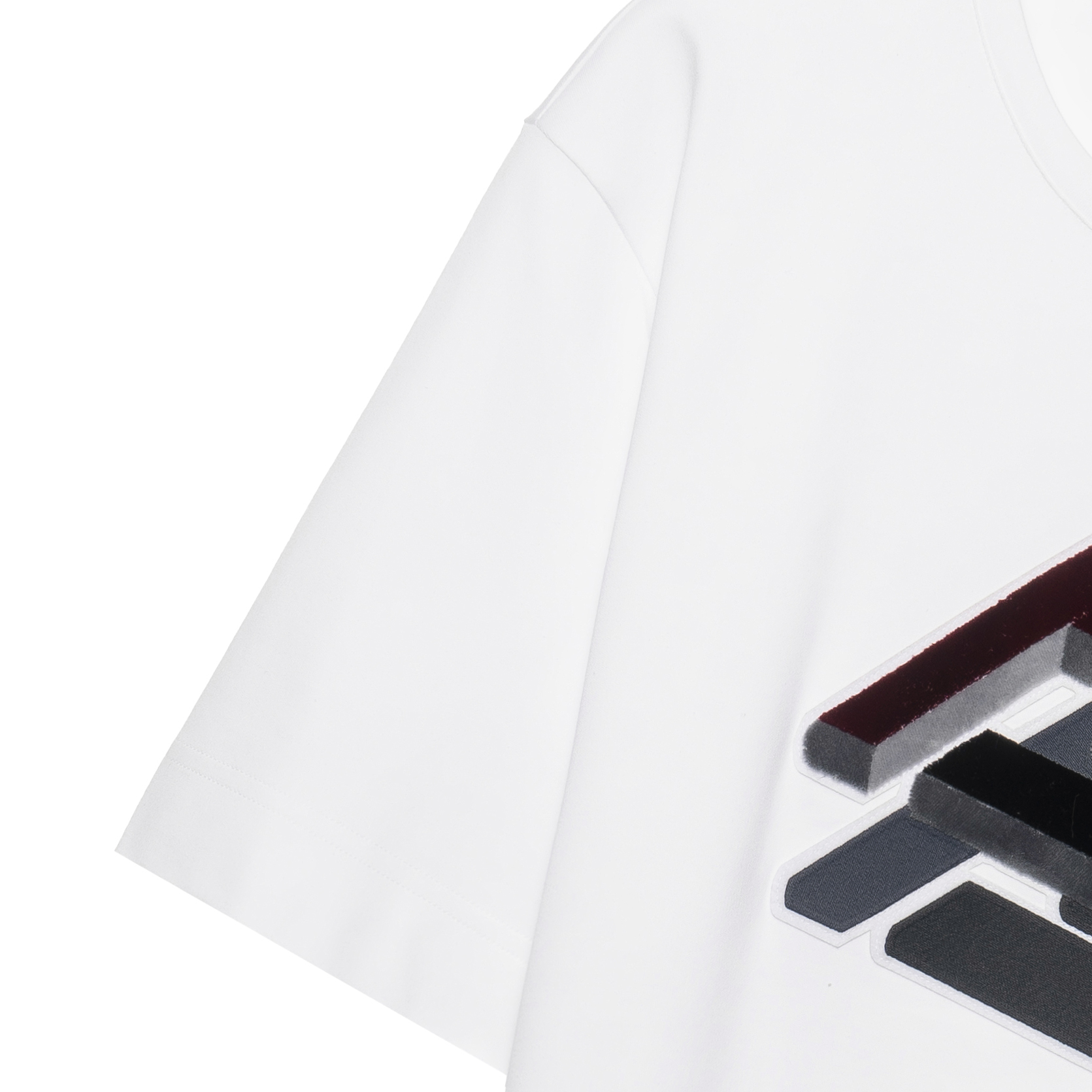 FENDI FW22  White Knit T-Shirt with 3D Embroidered Letter Print. FY0936AL36F0QG1 圖 6