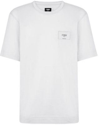 フェンディ FW22 ホワイト ロゴパッチ クルーネック Tシャツ. FY0936A9RLF0WA0 Order フェンディ FW22 ホワイト ロゴパッチ クルーネック Tシャツ. FY0936A9RLF0WA0