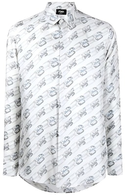 FENDI FW22 白色長袖襯衫,全印圖案與翻領設計。 FS0585AL2MF0TU9 Buy FENDI FW22 白色長袖襯衫,全印圖案與翻領設計。 FS0585AL2MF0TU9