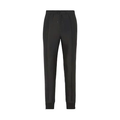 FENDI FW22 Wide-Leg Drawstring Casual Pants Black. FB0787AKCCF0QA1