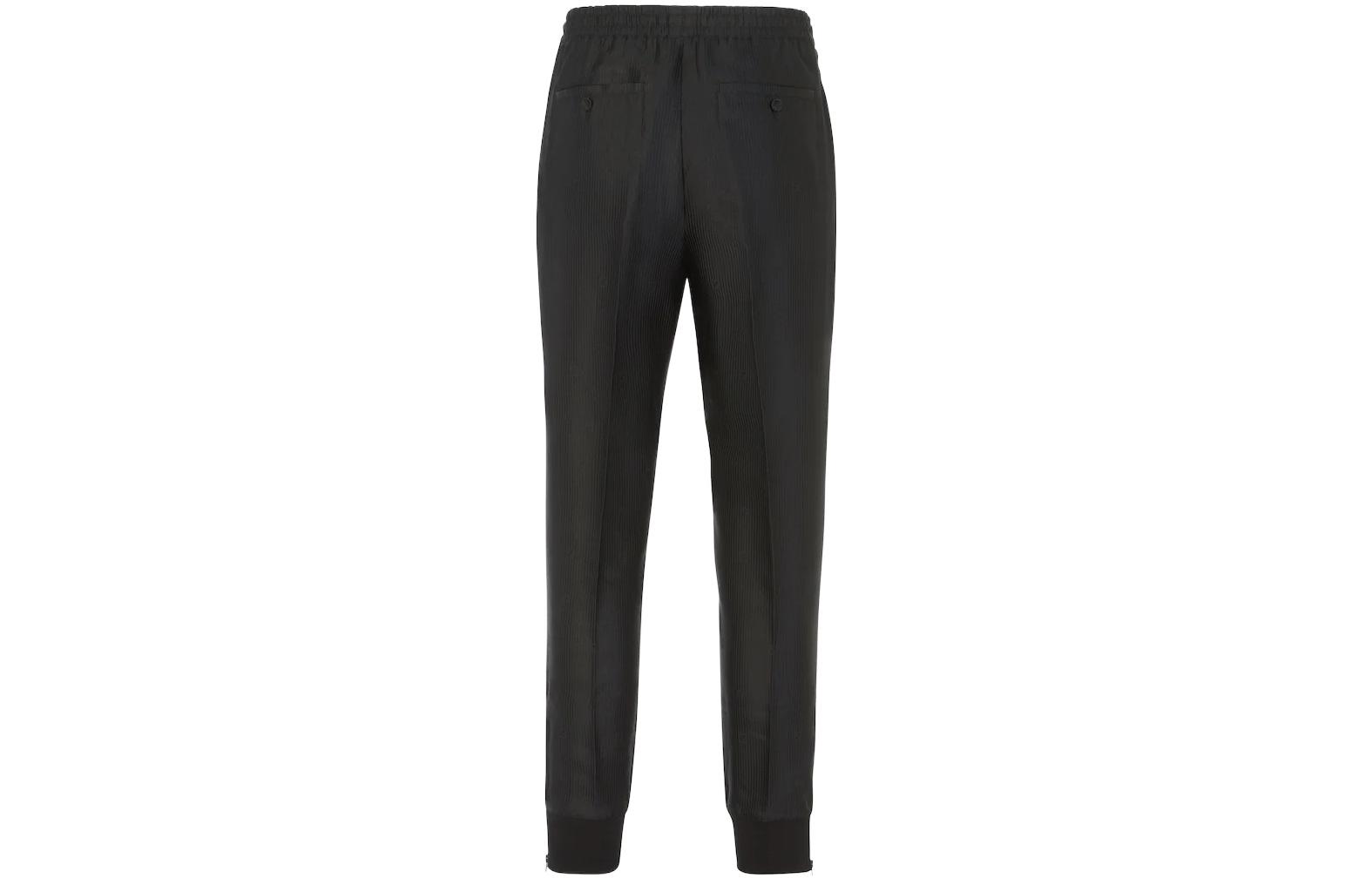 Lookbook FENDI FW22 黑色寬鬆直筒抽繩休閒褲 FB0787AKCCF0QA1