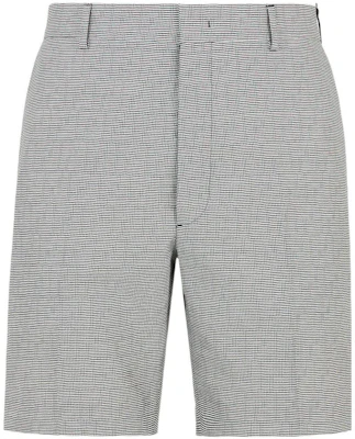 FENDI FW22 Wool Shorts Micro Checkered Pattern Gray White. FB0521AKC4F0W90 Order FENDI FW22 Wool Shorts Micro Checkered Pattern Gray White. FB0521AKC4F0W90