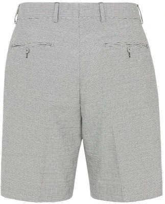 FENDI FW22 Wool Shorts Micro Checkered Pattern Gray White. FB0521AKC4F0W90 Lookbook FENDI FW22 Wool Shorts Micro Checkered Pattern Gray White. FB0521AKC4F0W90