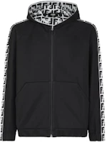 Fendi FW22 Black Hooded Jacket with Logo Trim Long Sleeves FAF665AM0BF0GME Fendi FW22 Black Hooded Jacket with Logo Trim Long Sleeves FAF665AM0BF0GME