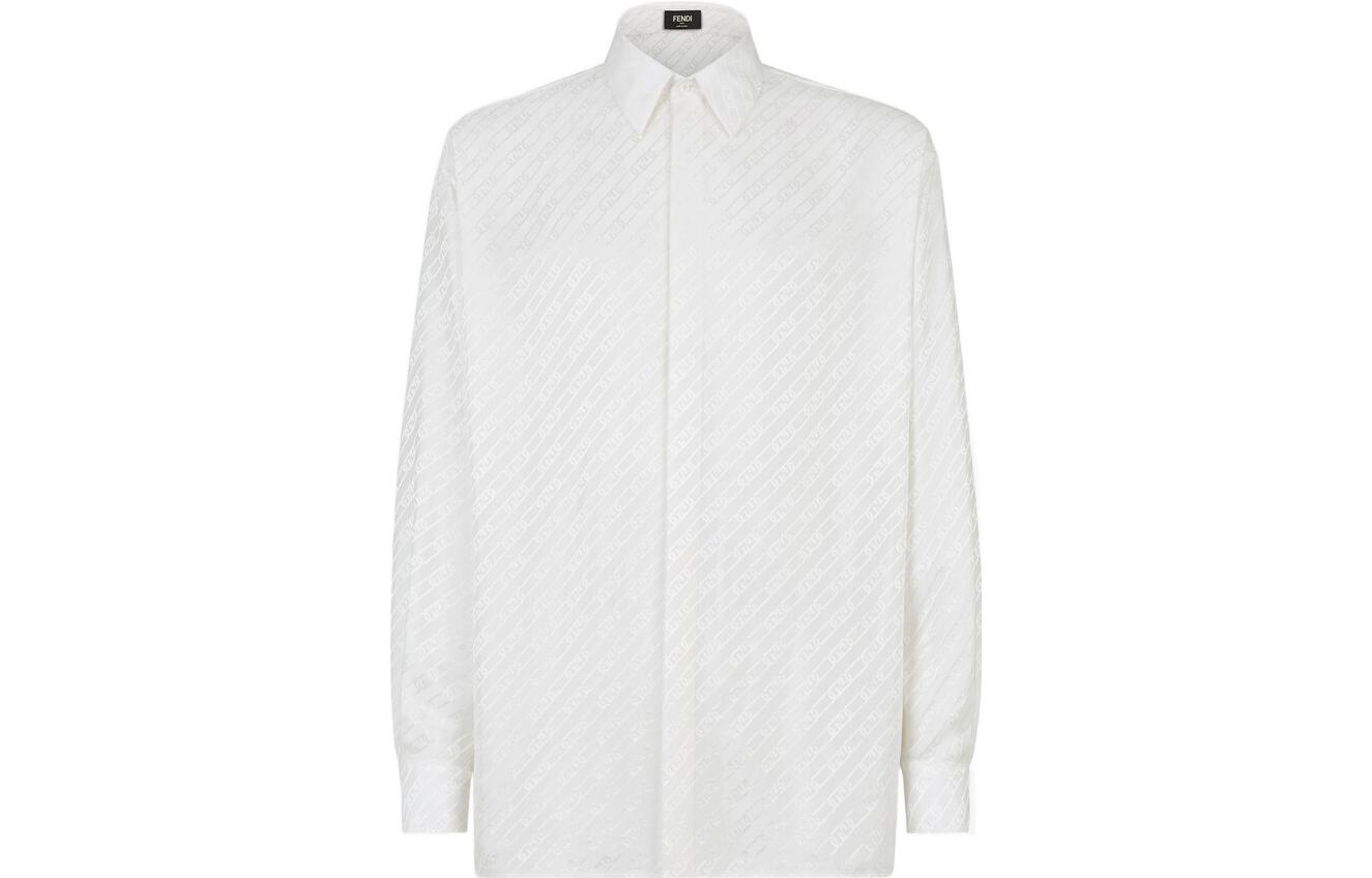 Order 芬迪 FW22 链条印花白色长袖衬衫 时尚 FS0585AL2NF0QA0