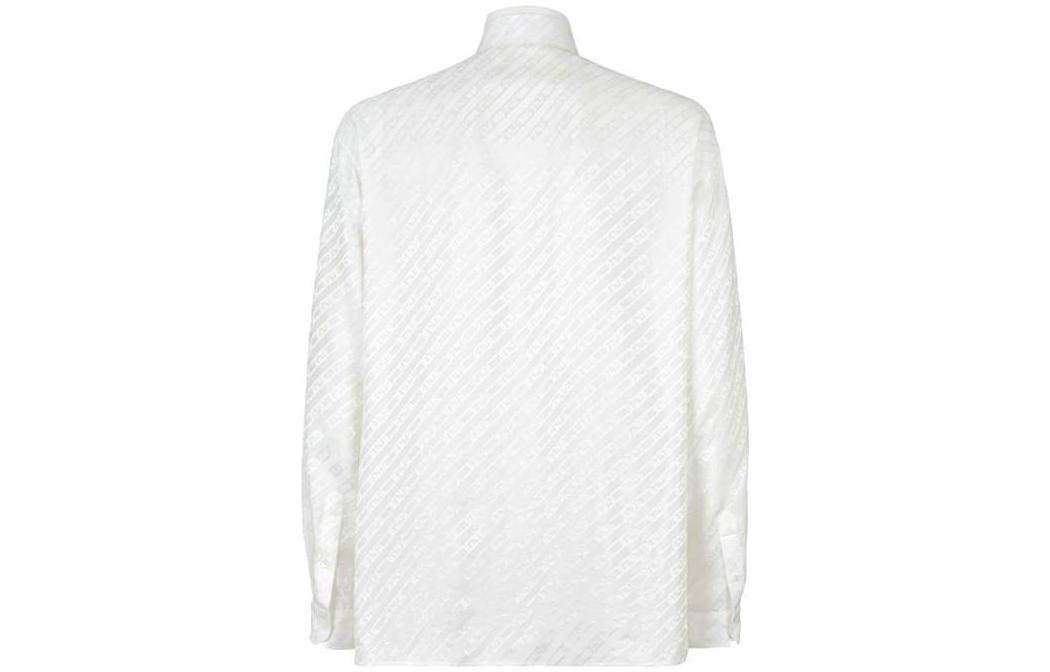 Lookbook 芬迪 FW22 链条印花白色长袖衬衫 时尚 FS0585AL2NF0QA0