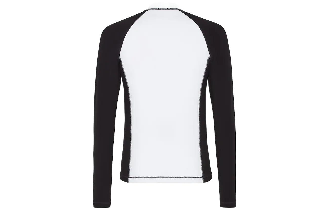 Lookbook FENDI FW22 Colorblock Crewneck Long Sleeve T-Shirt Unisex Black/White FAF663-AM0AF-0J8Z