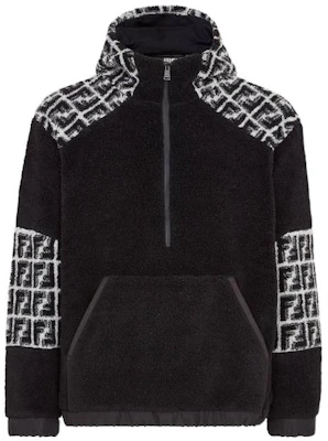 Fendi FW22 Colorblock Half-Zip Hoodie Jacket Black FAF669AM0EF0GME Buy Fendi FW22 Colorblock Half-Zip Hoodie Jacket Black FAF669AM0EF0GME