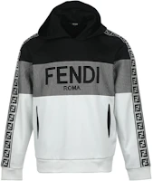 Fendi FW22 Colorblock Loose Fit Hoodie with Logo Print FAF661AL48F0J8Z Fendi FW22 Colorblock Loose Fit Hoodie with Logo Print FAF661AL48F0J8Z