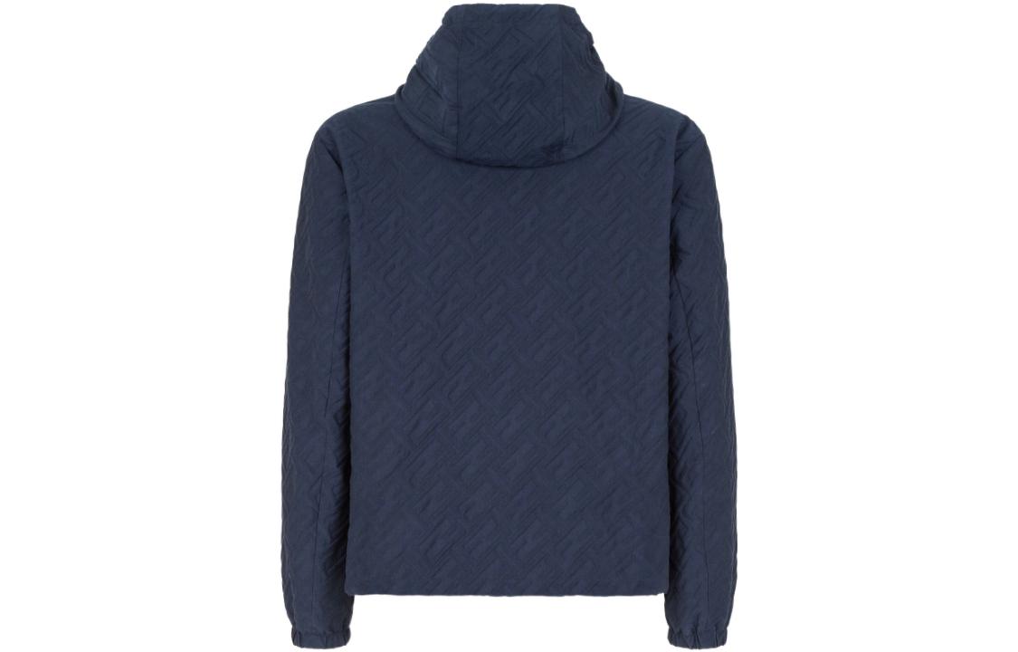 Lookbook FENDI FW22 浮雕標誌連帽外套 藍色 FW1190AM80F1J79