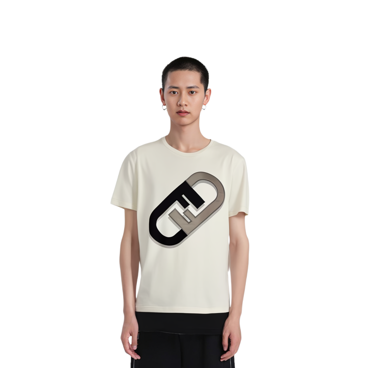 FENDI FW22 Geometric Print Crewneck Short Sleeve T-Shirt Men’s Off-White FY0894AL67F0QA0 圖 5