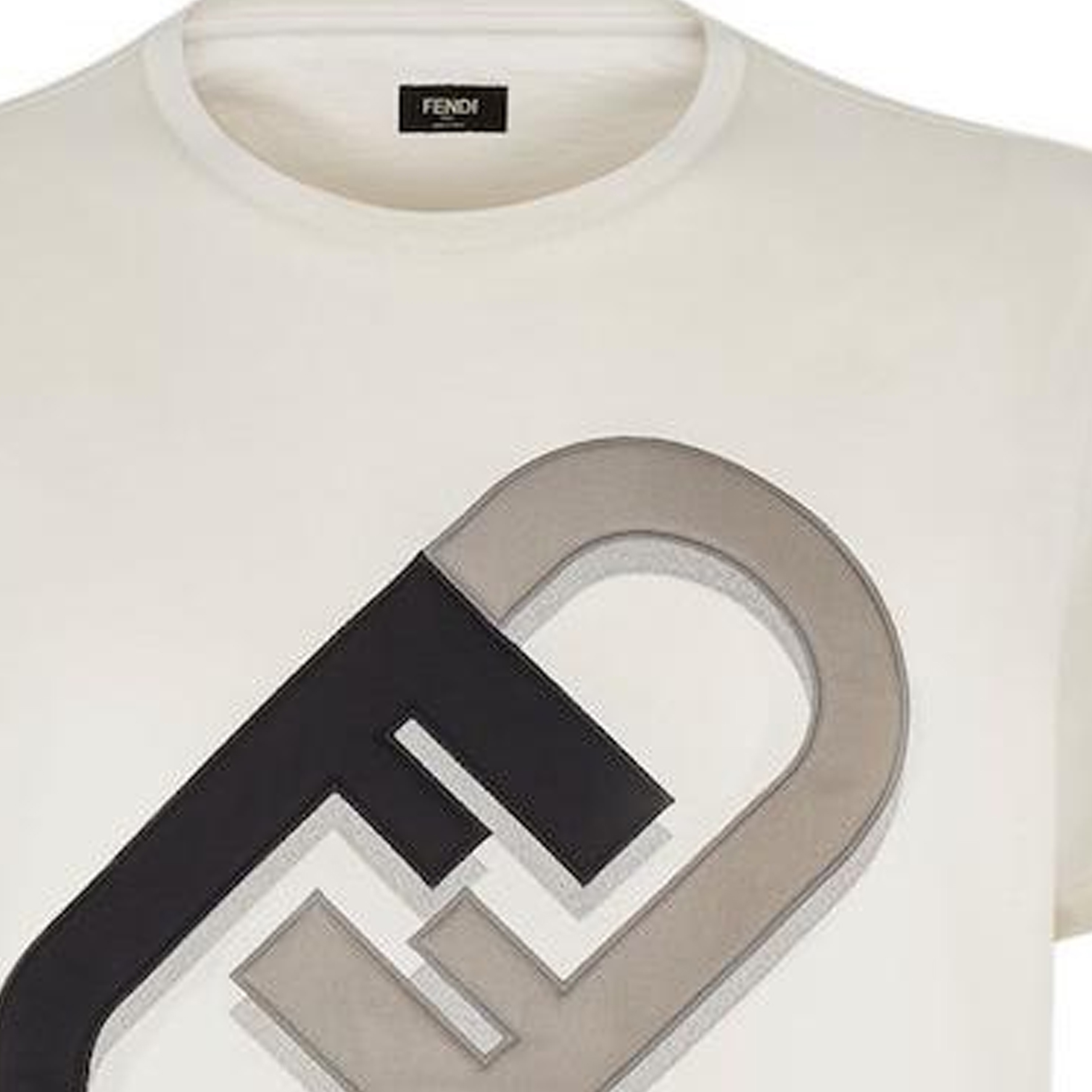 FENDI FW22 Geometric Print Crewneck Short Sleeve T-Shirt Men’s Off-White FY0894AL67F0QA0 圖 6