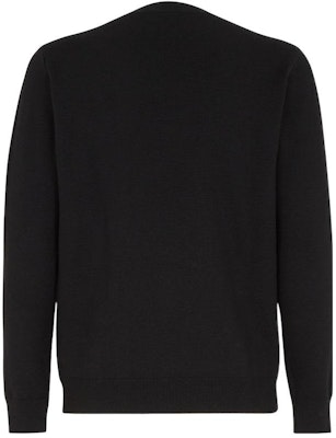 FENDI FW22 Patterned Knit Long-Sleeve Crewneck Sweater Black . FZX116AM69F0QA1 Lookbook FENDI FW22 Patterned Knit Long-Sleeve Crewneck Sweater Black . FZX116AM69F0QA1