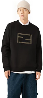 FENDI FW22 Patterned Knit Long-Sleeve Crewneck Sweater Black . FZX116AM69F0QA1 Purchase FENDI FW22 Patterned Knit Long-Sleeve Crewneck Sweater Black . FZX116AM69F0QA1