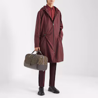Purchase FENDI FW22 紅色格紋雙面連帽中長版外套-拉鍊款 FAA864AL42F16E4