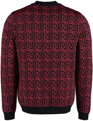 FENDI FW22 Red Logo Print Knit Crewneck Sweater Men’s Loose Fit. FZX009ALJZF0E1U Lookbook FENDI FW22 Red Logo Print Knit Crewneck Sweater Men’s Loose Fit. FZX009ALJZF0E1U