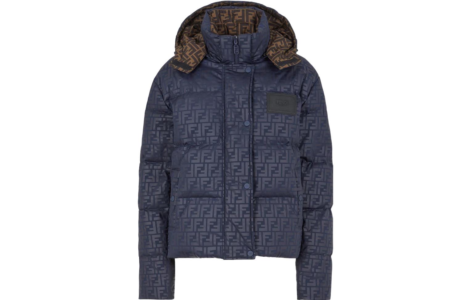 Order FENDI FW22蓝色可翻转男女羽绒服带可拆卸帽 FAN086AK8AF1IHG