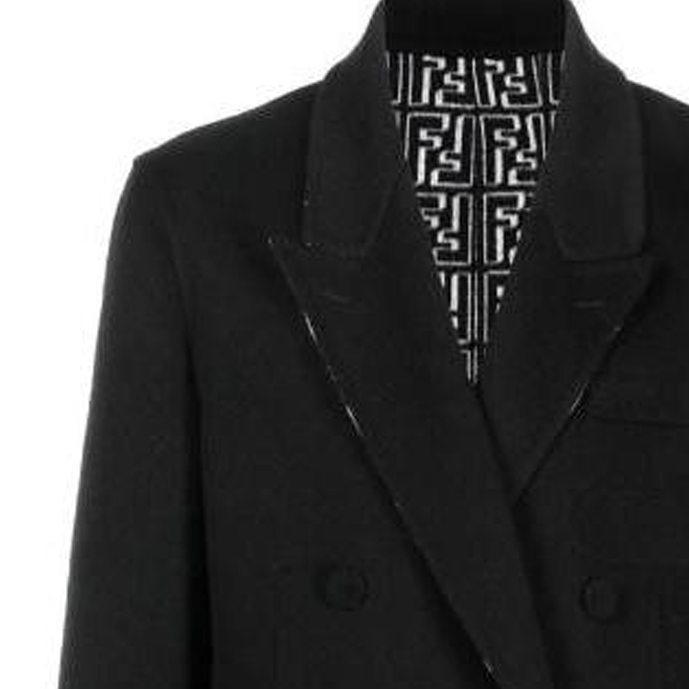 Sizing FENDI FW22 Jaket Logo Reversible Panjang Sedang Hitam Fashion. FF0622AL57F1I8O