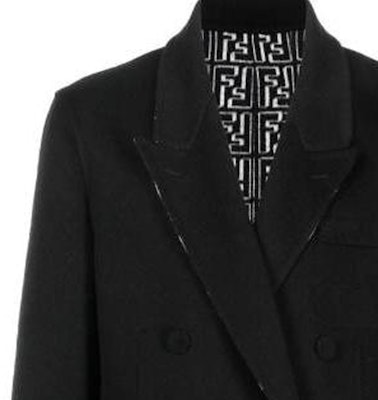 FENDI FW22 Jaket Logo Reversible Panjang Sedang Hitam Fashion. FF0622AL57F1I8O Sizing FENDI FW22 Jaket Logo Reversible Panjang Sedang Hitam Fashion. FF0622AL57F1I8O