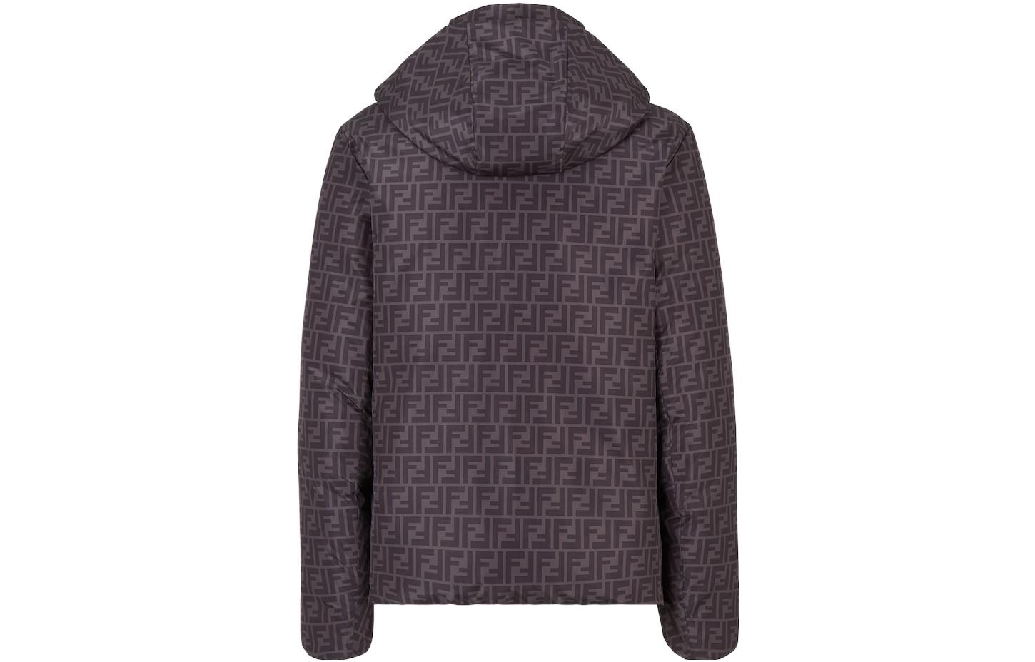 Lookbook FENDI FW22 雙面穿Logo印花羽絨外套 棕色外套 FAA582A79O-F0DS7