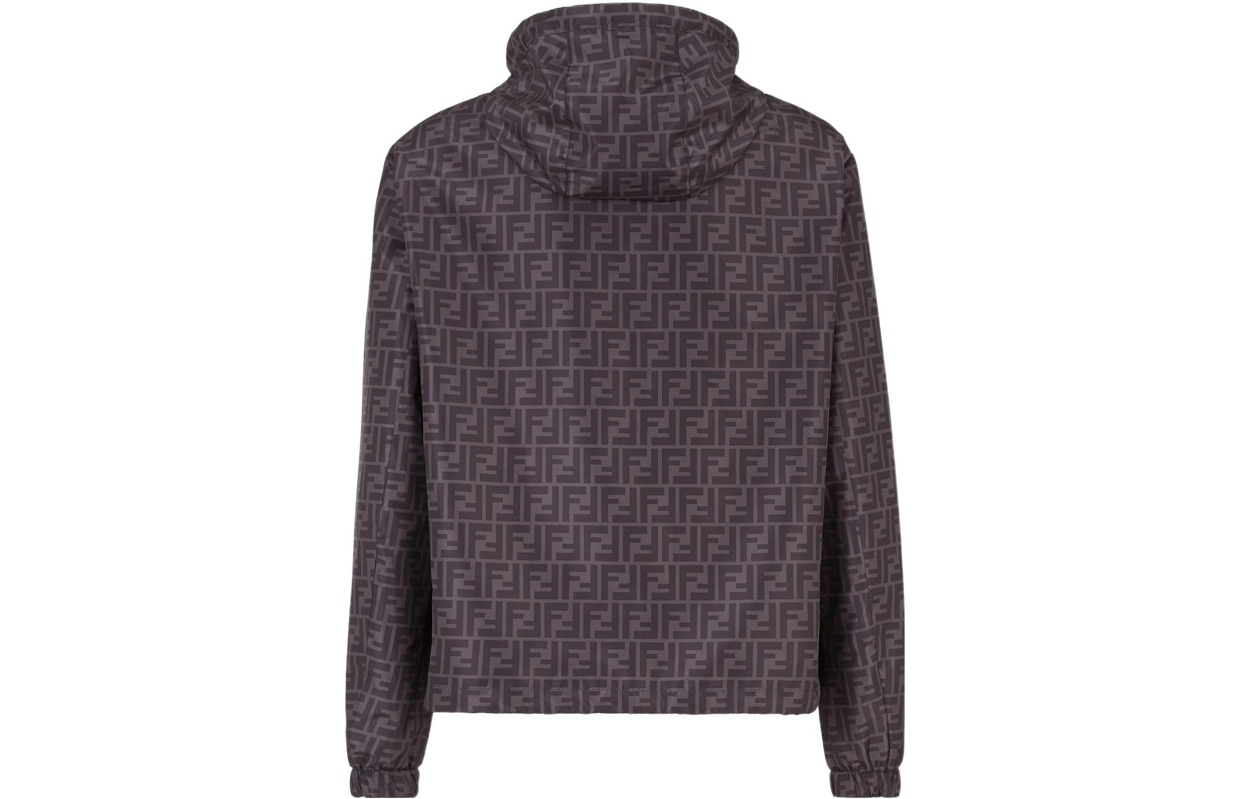 Lookbook FENDI FW22 可双面穿字母印花夹克 黑色/灰色 时尚款式 FAA615A79NF0DS7