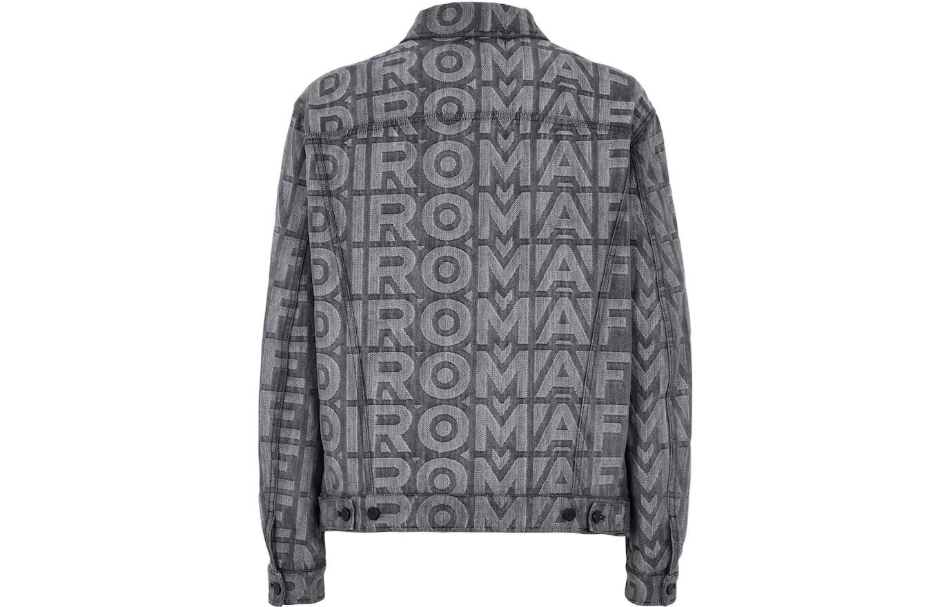 Lookbook 펜디 FW22 로마 캡슐 로고 니트 데님 자켓 블랙 남성용 FW1027AM6PF0GME