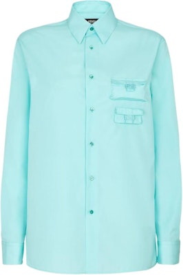 FENDI FW22 Solid Color Cotton Long Sleeve Shirt for Men FS1071AM8SF1J75 Buy FENDI FW22 Solid Color Cotton Long Sleeve Shirt for Men FS1071AM8SF1J75