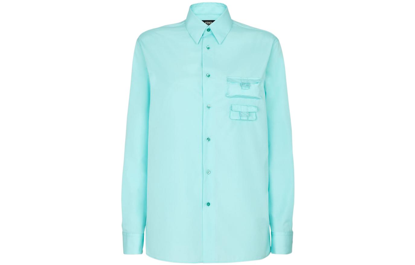 Order FENDI 2022秋冬男士纯色棉质长袖衬衫 FS1071AM8SF1J75