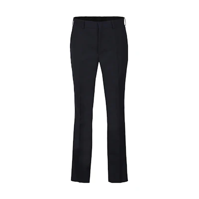 FENDI FW22 Solid High-Waist Slim Fit Trousers Men’s Navy Blue FB0366AANGF0UV6