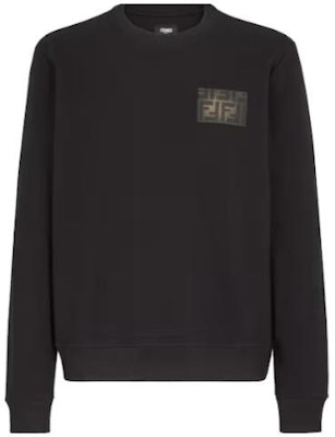 フェンディ FW23 ブラック ロゴ クルーネック スウェットシャツ 長袖. FY0178AQJ9F0QA1 Order フェンディ FW23 ブラック ロゴ クルーネック スウェットシャツ 長袖. FY0178AQJ9F0QA1