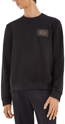 フェンディ FW23 ブラック ロゴ クルーネック スウェットシャツ 長袖. FY0178AQJ9F0QA1 Shop フェンディ FW23 ブラック ロゴ クルーネック スウェットシャツ 長袖. FY0178AQJ9F0QA1
