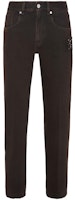 FENDI FW23 Brown Straight-Leg Jeans with Zipper Side Pocket and Patch. FLP288APSXF0QD5 FENDI FW23 Brown Straight-Leg Jeans with Zipper Side Pocket and Patch. FLP288APSXF0QD5
