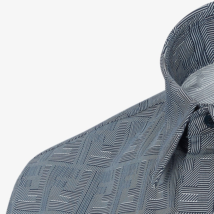 FENDI FW23 All-over Button Straight Cut Short Sleeve Shirt Men Light Blue FS0795APQHF0QB0 圖 5