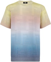 FENDI FW23 Limited Edition Logo Print Crewneck Colorblock T-Shirt. FZX096AQ20F1D81 FENDI FW23 Limited Edition Logo Print Crewneck Colorblock T-Shirt. FZX096AQ20F1D81
