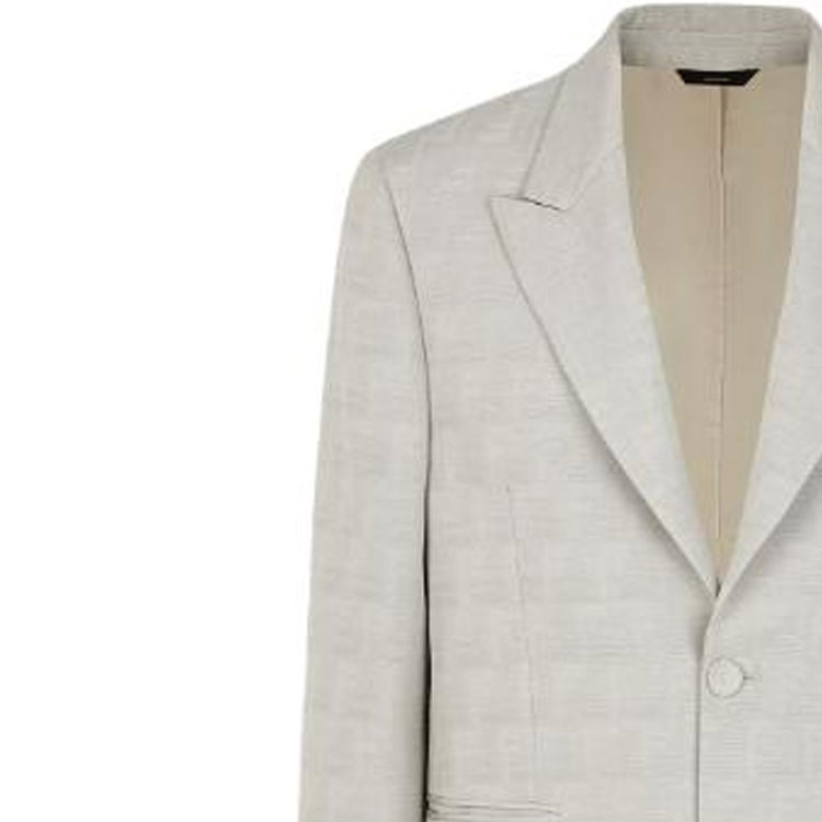 Purchase FENDI 2023秋冬米色单排扣印花西装外套 FJ0768APOKF0QB9