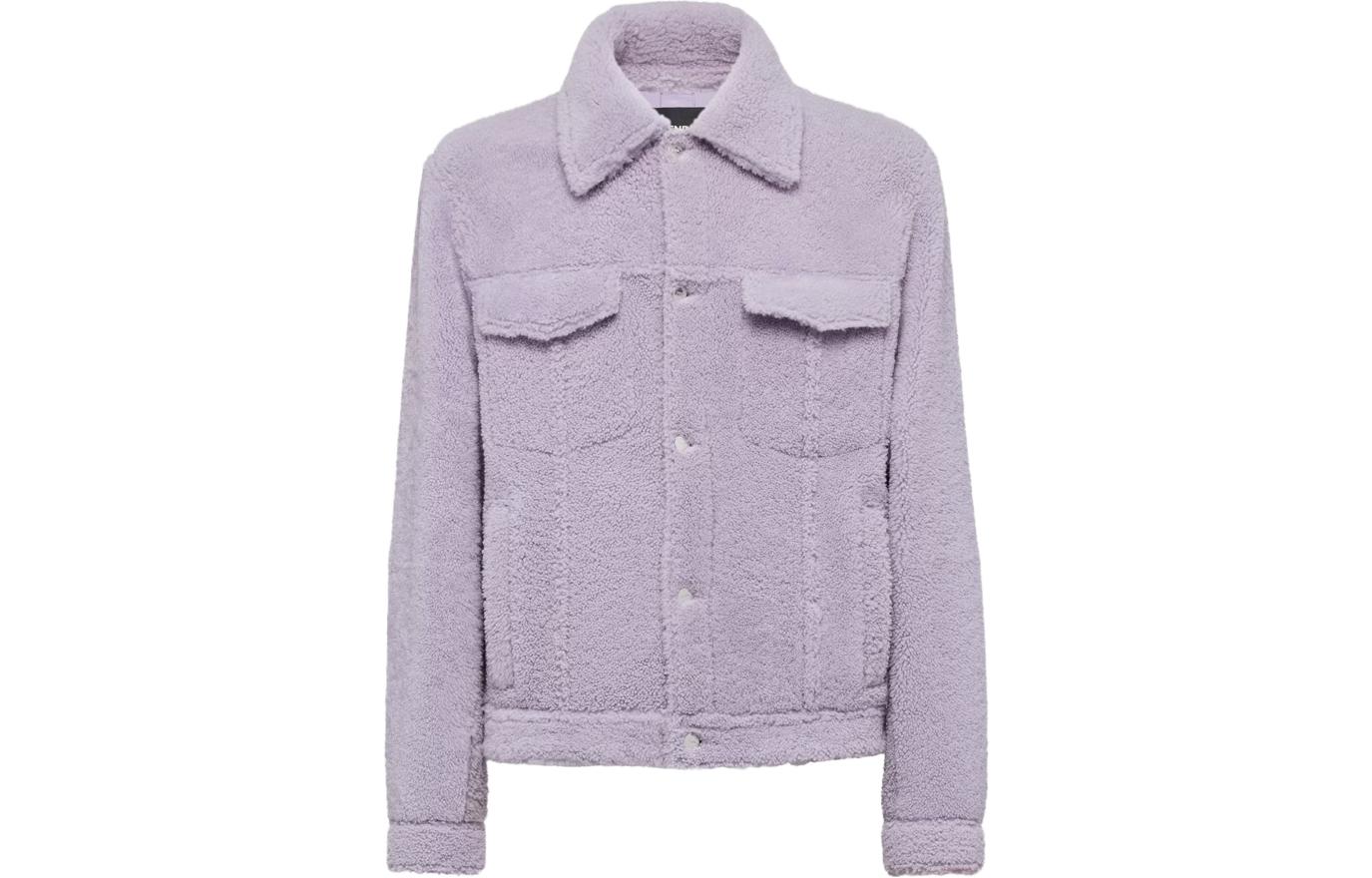 Fendi FW23 Pastel Purple Single-Breasted Belted Jacket FM0234ANE3F1BKJ