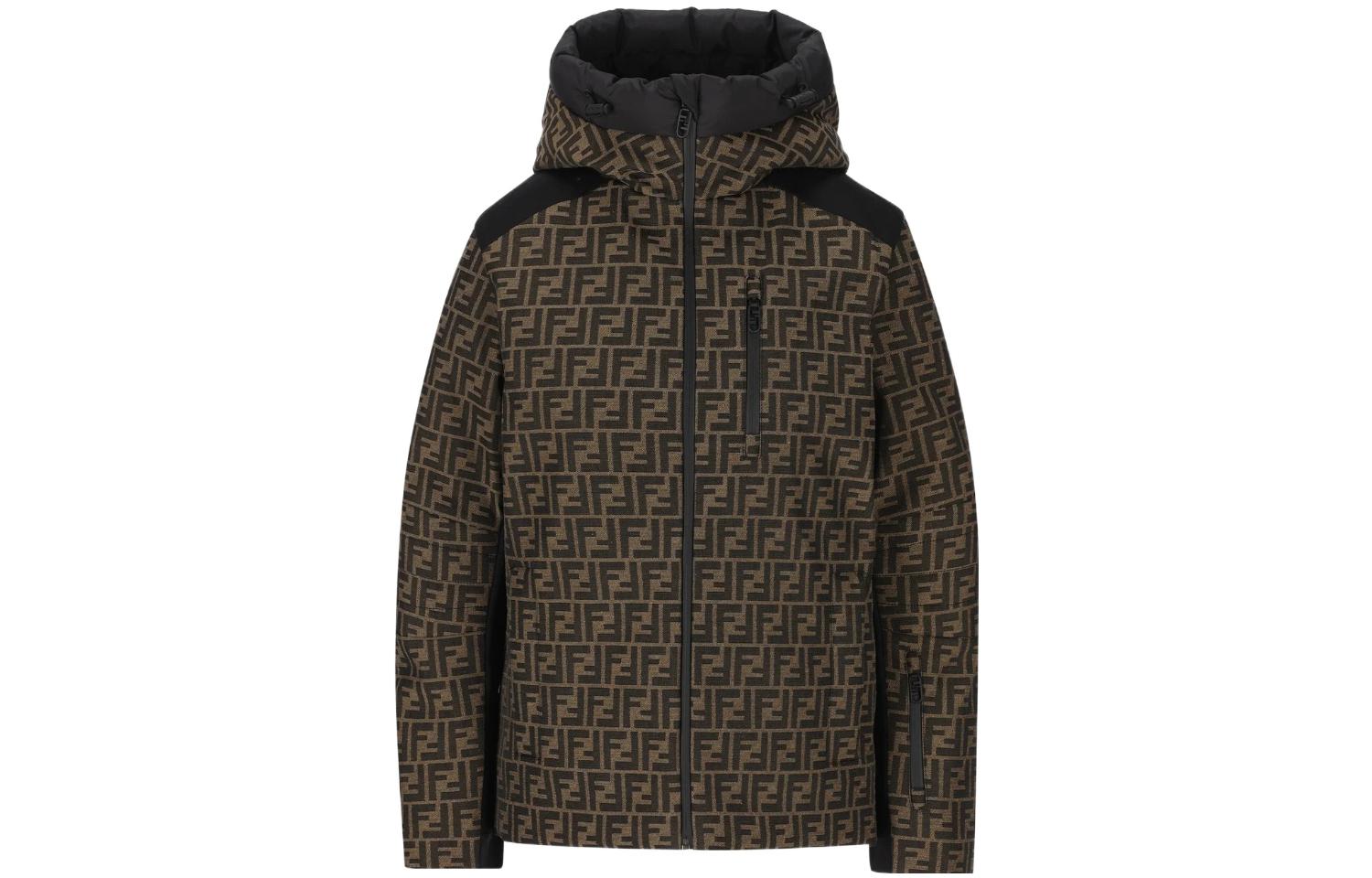 Fendi FW23 Patterned Hooded Casual Jacket Brown - Outerwear FAN151AWYCF118W