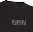 Shop FENDI FW24 Black Crewneck T-Shirt with Embroidered Letter Pattern. FY1319ASE7F0QA1